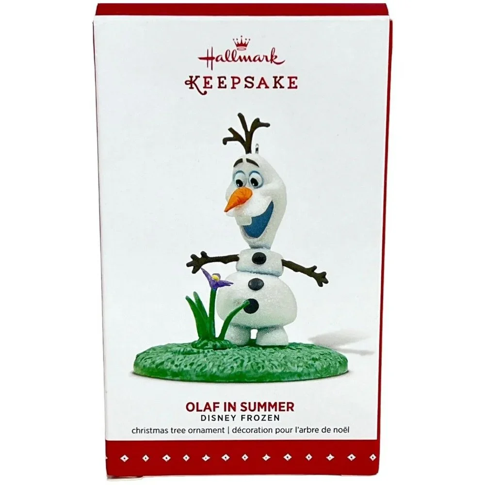 Walt Disney Hallmark Ornament Olaf In Summer Frozen Movie Snowman 2015 New - Picture 8 of 11